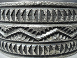 Intense Vintage Navajo Sterling Silver Bracelet Native American Old-Nativo Arts