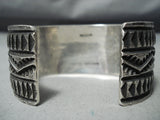 Intense Vintage Navajo Sterling Silver Bracelet Native American Old-Nativo Arts