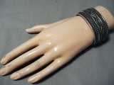 Intense Vintage Navajo Sterling Silver Bracelet Native American Old-Nativo Arts