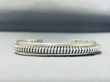 Intricate Coil Vintage Native American Navajo Sterling Silver Bracelet-Nativo Arts
