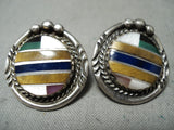 Intricate Southwestern Lapis Sterling Silver Earrings-Nativo Arts