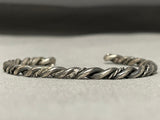 Intricate Twist Vintage Native American Navajo Coiled Sterling Silver Bracelet Cuff-Nativo Arts