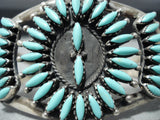 Intricate Vintage Native American Zuni Turquoise Sterling Silver Bracelet-Nativo Arts