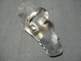 Intricate! Vintage Zuni Turquoise Sterling Silver Ring Native American-Nativo Arts