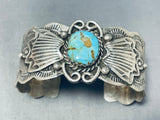 Jackie Cleveland Vintage Native American Navajo Sky Blue Turquoise Sterling Silver Bracelet-Nativo Arts
