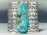 Jake Francosa San Felipe Old Kingman Turquoise Sterling Silver Bracelet-Nativo Arts