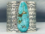 Jake Francosa San Felipe Old Kingman Turquoise Sterling Silver Bracelet-Nativo Arts