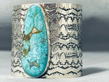 Jake Francosa San Felipe Old Kingman Turquoise Sterling Silver Bracelet-Nativo Arts