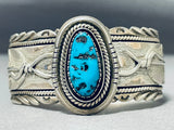 Jeffrey Jackson Vintage Native American Navajo Sleeping Beaut Turquoise Sterling Silver Bracelet-Nativo Arts