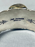 Jeffrey Jackson Vintage Native American Navajo Sleeping Beaut Turquoise Sterling Silver Bracelet-Nativo Arts