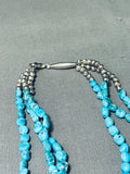 Jill Smith Vintage Native American Navajo Turquoise Sterling Silver Necklace-Nativo Arts