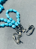 Jill Smith Vintage Native American Navajo Turquoise Sterling Silver Necklace-Nativo Arts