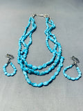 Jill Smith Vintage Native American Navajo Turquoise Sterling Silver Necklace-Nativo Arts