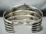 Johnny Delvin Vintage Native American Navajo Damale Turquoise Sterling Silver Bracelet Old-Nativo Arts