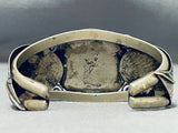 Leaf Shield Vintage Native American Navajo Turquoise Sterling Silver Bracelet-Nativo Arts