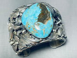 Lizard 230 Gram Native American Turquoise Sterling Silver Bracelet-Nativo Arts
