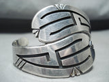 Magnificent Native American Navajo Sterling Silver Bracelet-Nativo Arts