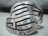Magnificent Native American Navajo Sterling Silver Bracelet-Nativo Arts