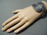Magnificent Native American Navajo Sterling Silver Bracelet-Nativo Arts