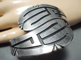 Magnificent Native American Navajo Sterling Silver Bracelet-Nativo Arts