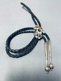 Magnificent Viintage Native American Zuni Turquoise Sterling Silver Thunderbird Bolo Tie-Nativo Arts