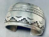 Magnificent Vintage Native American Navajo Sterling Silver Bracelet-Nativo Arts