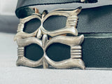 Magnificent Vintage Native American Navajo Sterling Silver Concho Belt-Nativo Arts