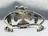 Magnificent Vintage Native American Navajo Turquoise Sterling Silver Thunderbird Bracelet-Nativo Arts