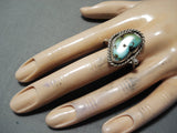 Marie Thompson Vintage Native American Navajo Royston Turquoise Sterling Silver Ring-Nativo Arts