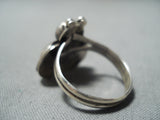Marvelous Navajo Black Onyx Sterling Silver Ring Native American-Nativo Arts