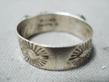 Marvelous Navajo Coral Sterling Silver Ring Native American-Nativo Arts