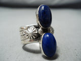 Marvelous Navajo Lapis Sterling Silver Ring Native American-Nativo Arts