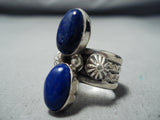 Marvelous Navajo Lapis Sterling Silver Ring Native American-Nativo Arts