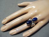 Marvelous Navajo Lapis Sterling Silver Ring Native American-Nativo Arts