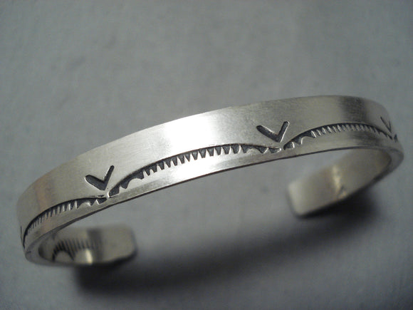 Marvelous Navajo Sterling Silver Bracelet Native American-Nativo Arts