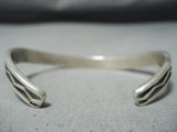 Marvelous Navajo Sterling Silver Wave Bracelet Native American-Nativo Arts