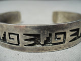 Marvelous Vintage Hopi Sterling Silver Bracelet Native American Old-Nativo Arts