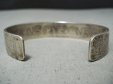 Marvelous Vintage Hopi Sterling Silver Bracelet Native American Old-Nativo Arts