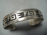 Marvelous Vintage Hopi Sterling Silver Bracelet Native American Old-Nativo Arts