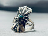Marvelous Vintage Native American Navajo Kingman Turquoise Sterling Silver Ring-Nativo Arts