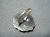 Marvelous Vintage Native American Navajo Old Kingman Turquoise Sterling Silver Ring Old-Nativo Arts