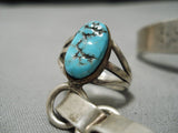 Marvelous Vintage Native American Navajo Old Sleeping Beauty Turquoise Sterling Silver Bracelet-Nativo Arts