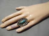 Marvelous Vintage Native American Navajo Royston Turquoise Sterling Silver Ring Old-Nativo Arts