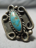 Marvelous Vintage Native American Navajo Royston Turquoise Sterling Silver Ring Old-Nativo Arts