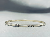 Marvelous Vintage Native American Navajo Sterling Silver Bangle Bracelet-Nativo Arts