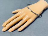 Marvelous Vintage Native American Navajo Sterling Silver Bangle Bracelet-Nativo Arts