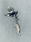 Marvelous Vintage Native American Navajo Sterling Silver Eagle Tie Tac-Nativo Arts