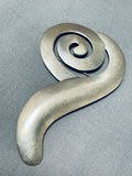Marvelous Vintage Native American Navajo Sterling Silver Pin Signed B. Yazzie-Nativo Arts