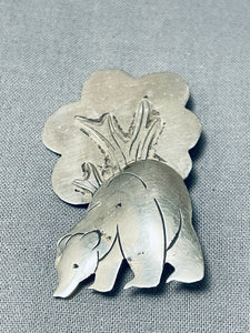 Marvelous Vintage Native American Navajo Sterling Silver Pin-Nativo Arts