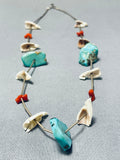 Marvelous Vintage Native American Navajo Turquoise Sterling Silver Necklace-Nativo Arts